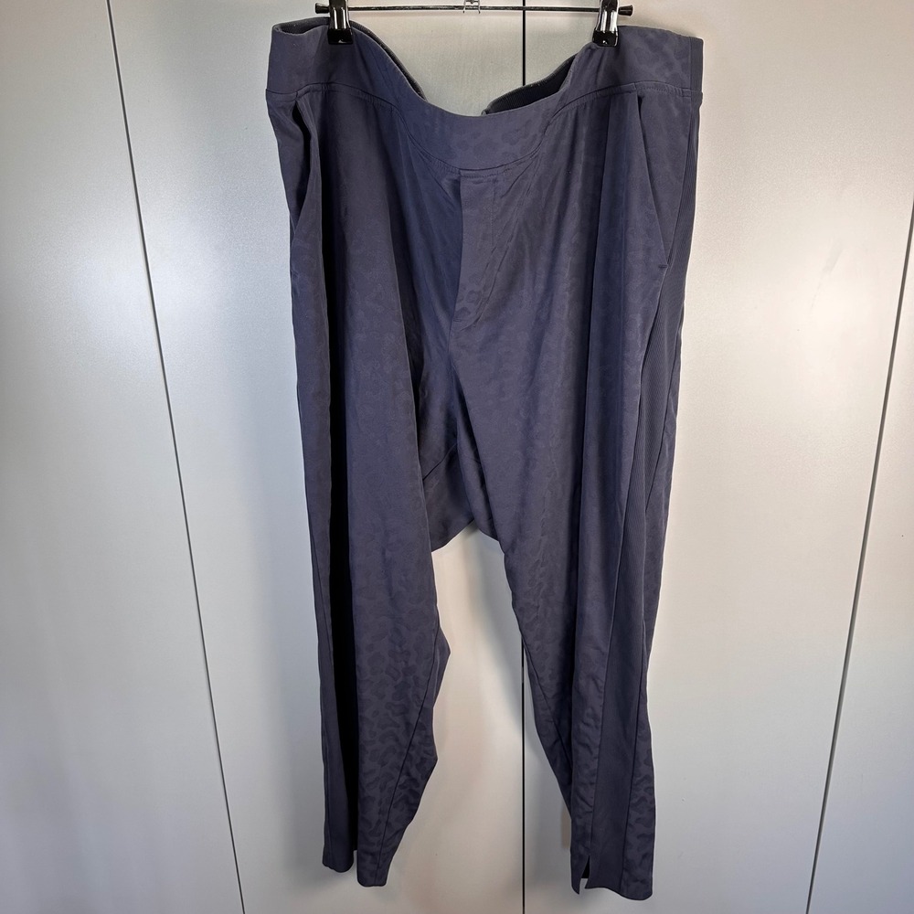 Athleta Brooklyn‎ Textured Ankle Pants Women's Size 22 Athleisure Blue